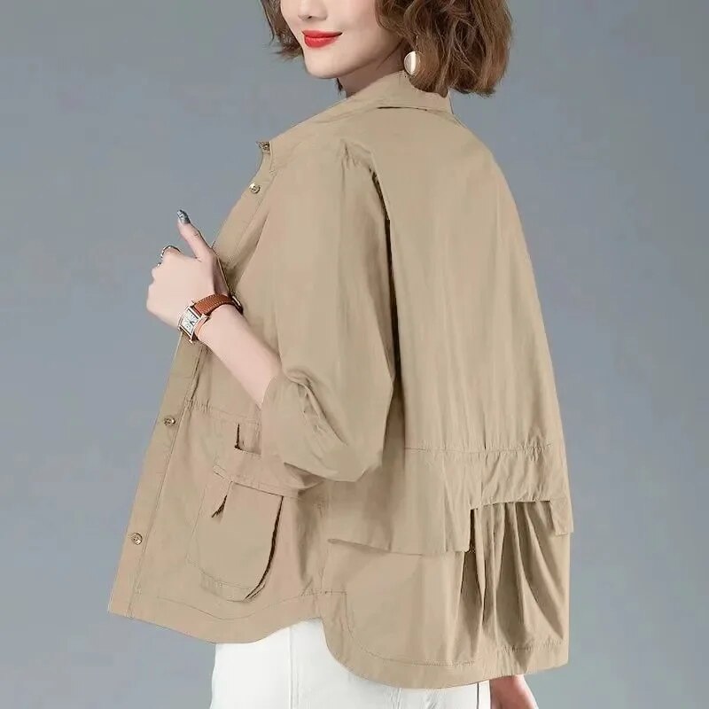 Avencea Women's Relaxed Fit Jacket with Practical Pockets - Stylish Outerwear for Everyday Wear