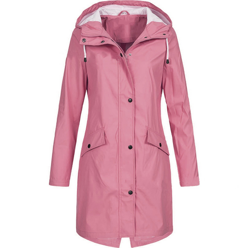 Women's Lightweight Waterproof Hooded Rain Jacket - Windproof & Stylish Outdoor Gear