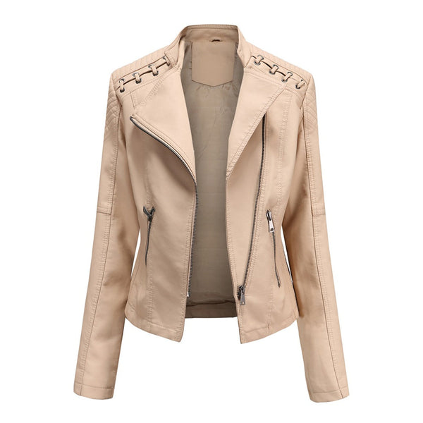 Stylish Women's Motorcycle Jacket - Durable Leather Biker Jacket for Riding & Fashion