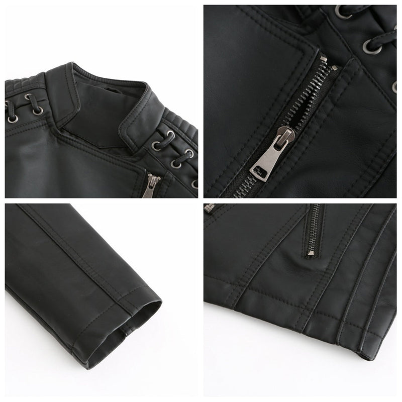Stylish Women's Motorcycle Jacket - Durable Leather Biker Jacket for Riding & Fashion