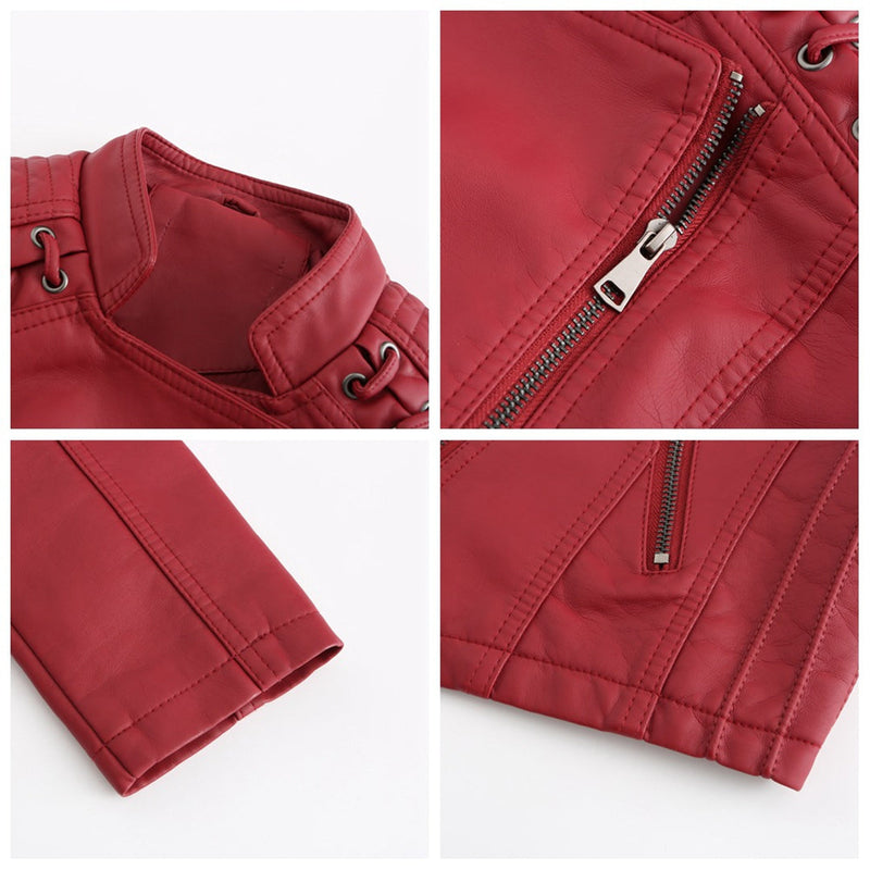 Stylish Women's Motorcycle Jacket - Durable Leather Biker Jacket for Riding & Fashion