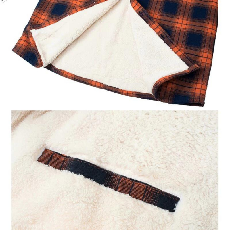 Men's Checked Bomber Jacket with Cozy Warm Lining & Convenient Snap Pockets - Stylish & Comfortable Outerwear for Fall/Winter