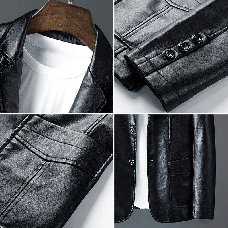 Roberto Russo Men's Classic Cut Genuine Leather Jacket - Timeless Style & Premium Quality