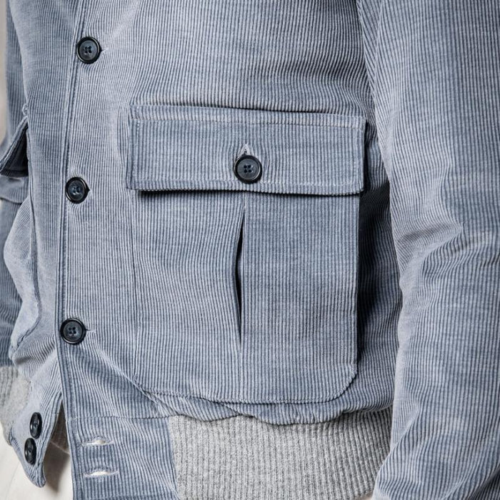 Roberto Russo Men's Corduroy Bomber Jacket - Stylish & Comfortable Outerwear for Fall/Winter