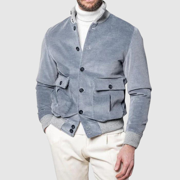 Roberto Russo Men's Corduroy Bomber Jacket - Stylish & Comfortable Outerwear for Fall/Winter