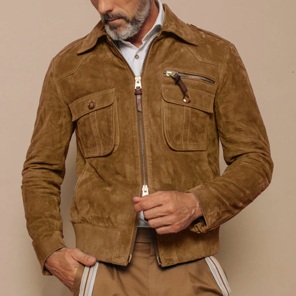 Roberto Russo Montana Men's Suede Jacket - Premium Quality, Stylish Design, Perfect for All Seasons