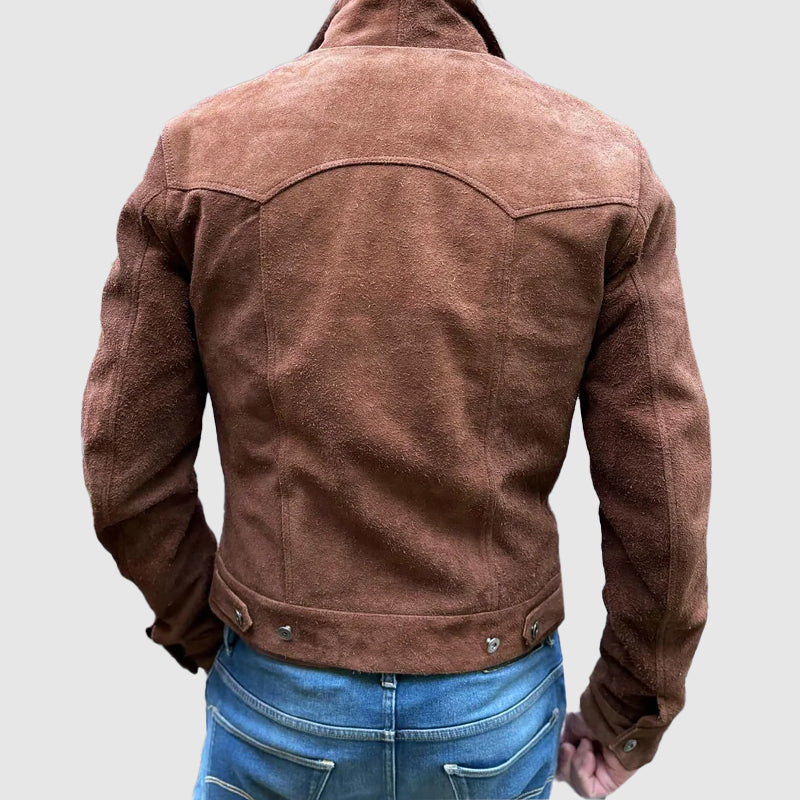 Roberto Russo Men's Rugged Suede Jacket - Stylish & Durable Outerwear