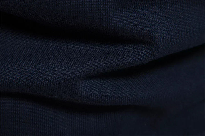 Men's Modern Slim Fit Striped Quarter-Zip Jumper - Stylish & Comfortable Knitwear for Casual Wear