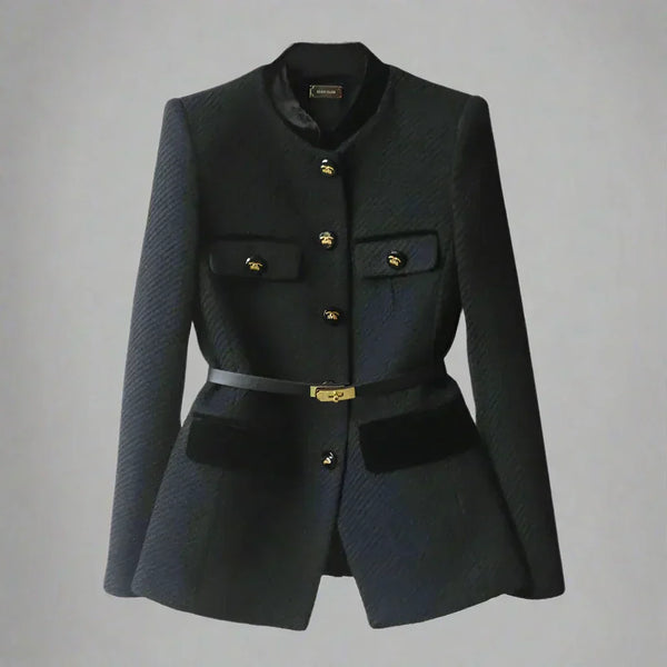 Stylish Women's Wool Coat with Button Closure - Warm & Elegant Outerwear for Fall & Winter