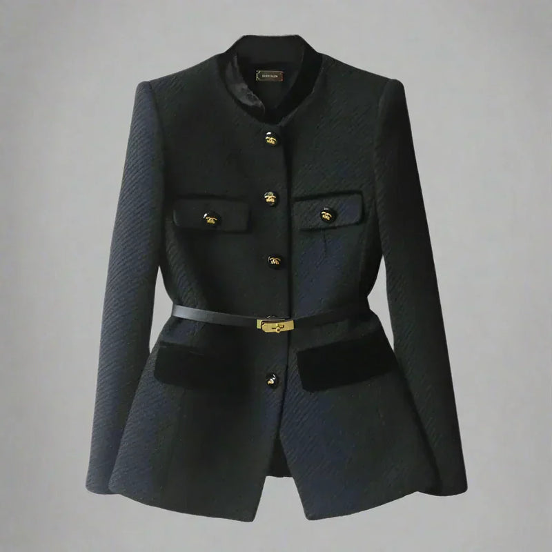 Stylish Women's Wool Coat with Button Closure - Warm & Elegant Outerwear for Fall & Winter