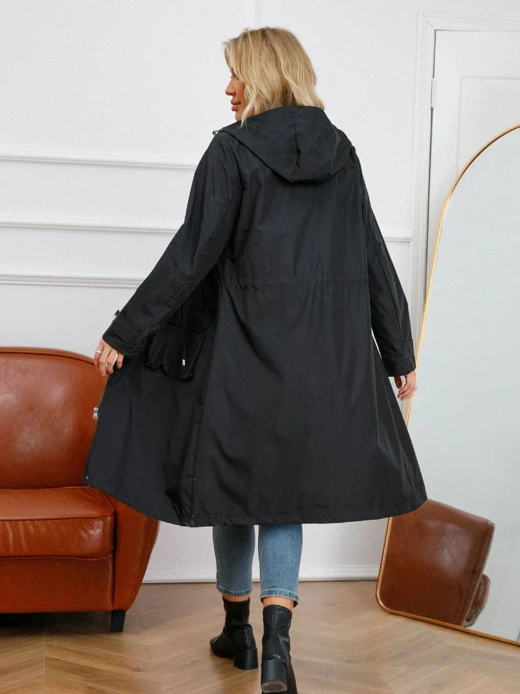 Women's Stylish Water-Repellent Trench Coat - Lightweight, Weather-Resistant Outerwear for All Seasons