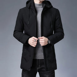 New Brand Hooded Casual Fashion Long Thicken Outwear Parkas Jacket Men Winter Windbreaker Coats Men Clothing High Quality parkas