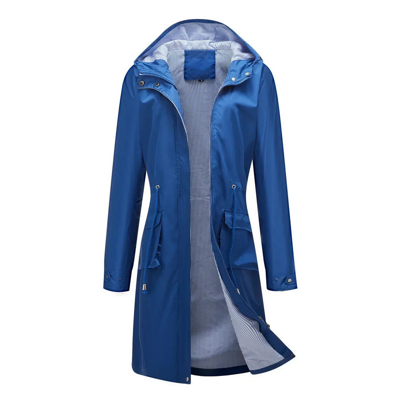 Women's Stylish Water-Repellent Trench Coat - Lightweight, Weather-Resistant Outerwear for All Seasons
