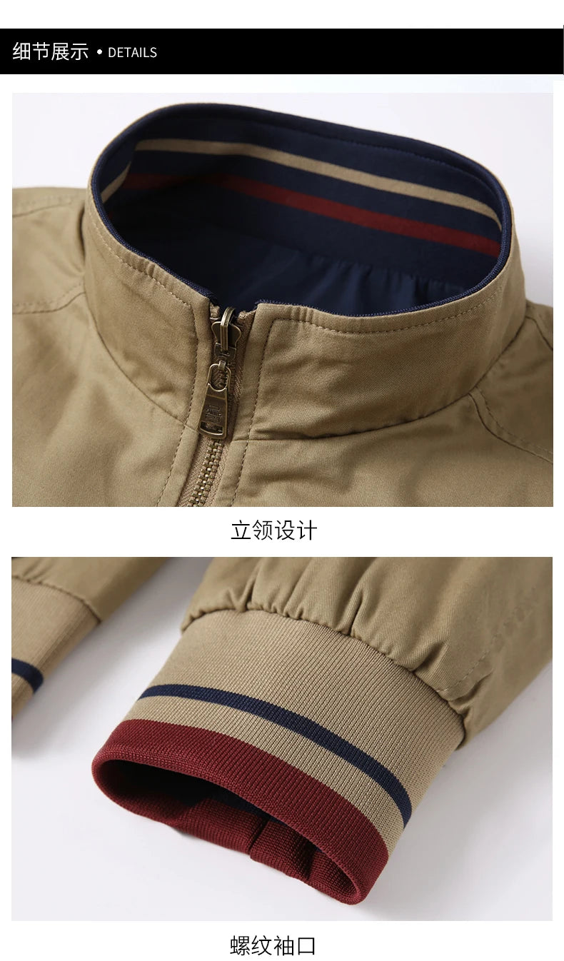 Men's Reversible Windbreaker, Casual Business Slim Jackets, Solid Document Jackets, ChimMens Clothing, High Quality, Fashion