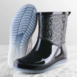 Women's Mid-Calf Waterproof Rain Boots - Lightweight, Non-Slip Sole for Ultimate Comfort & Style