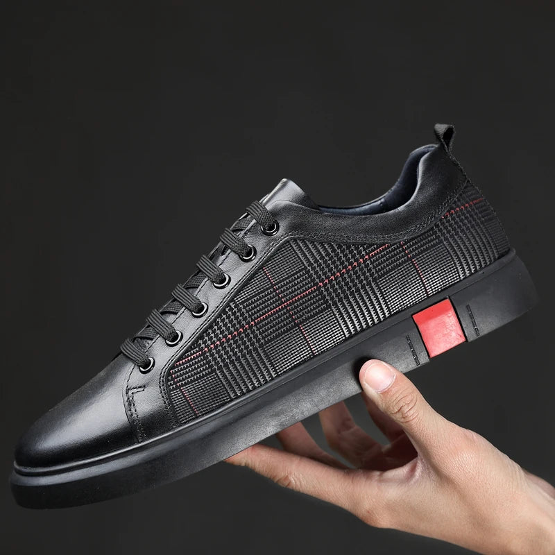 Men's Timeless Italian Leather Sneakers - Classic Style & Comfort