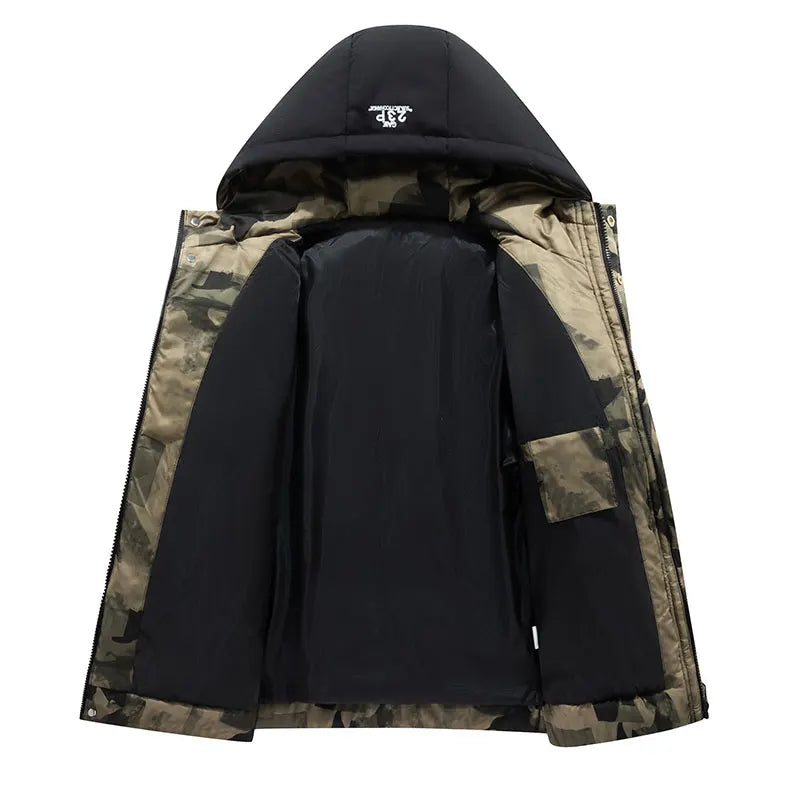 M-5XL Winter Windproof Parkas Men's Jacket Keep Warm Windproof Parkas with Hood Thick Multi-Pocket High-Quality Coat