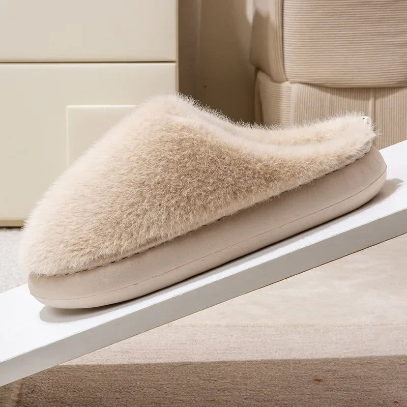 Cozy Women's Closed Toe Plush Indoor Slippers with Soft Warm Lining - Perfect for Comfort and Relaxation