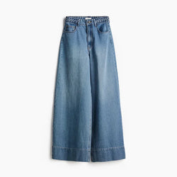 2025 Summer Women's Braided Twist Denim Wide Leg Trousers - High Street Low Waist Loose Jeans - Trendy Mopping Pants