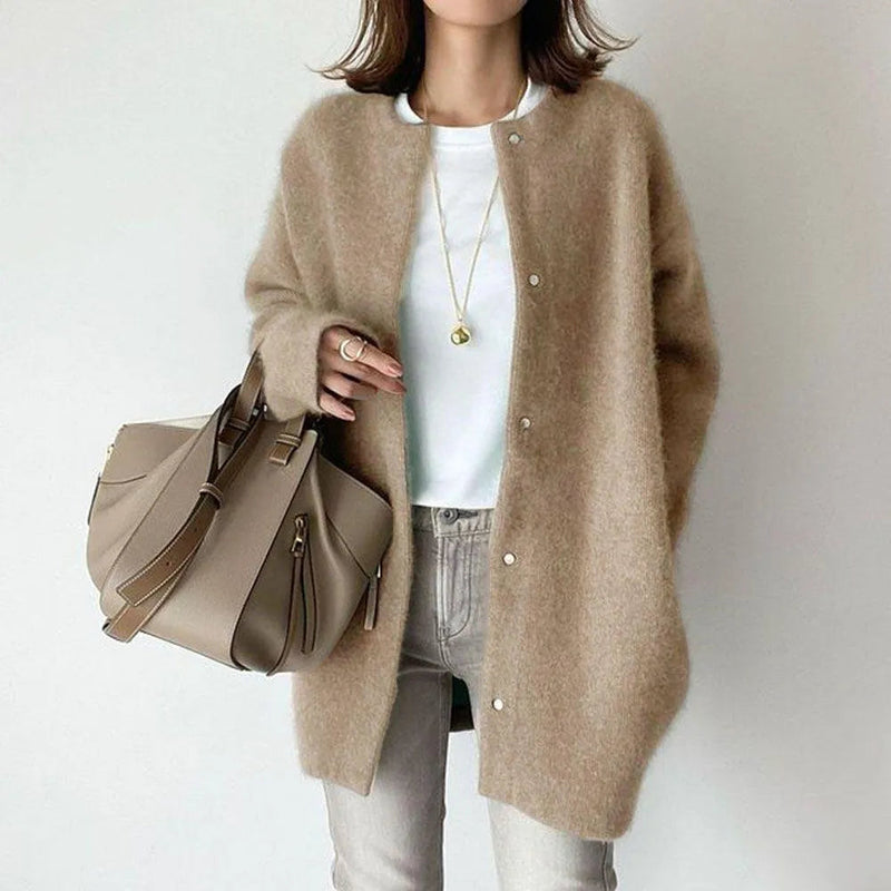Women's Knitted Cardigan with Button Closure - Cozy & Stylish Knitwear for Every Season