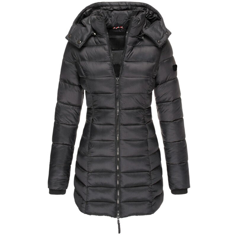 Avencea Women's Luxury Winter Parka Coat | Long Hooded Jacket with Down Filling for Ultimate Warmth and Style