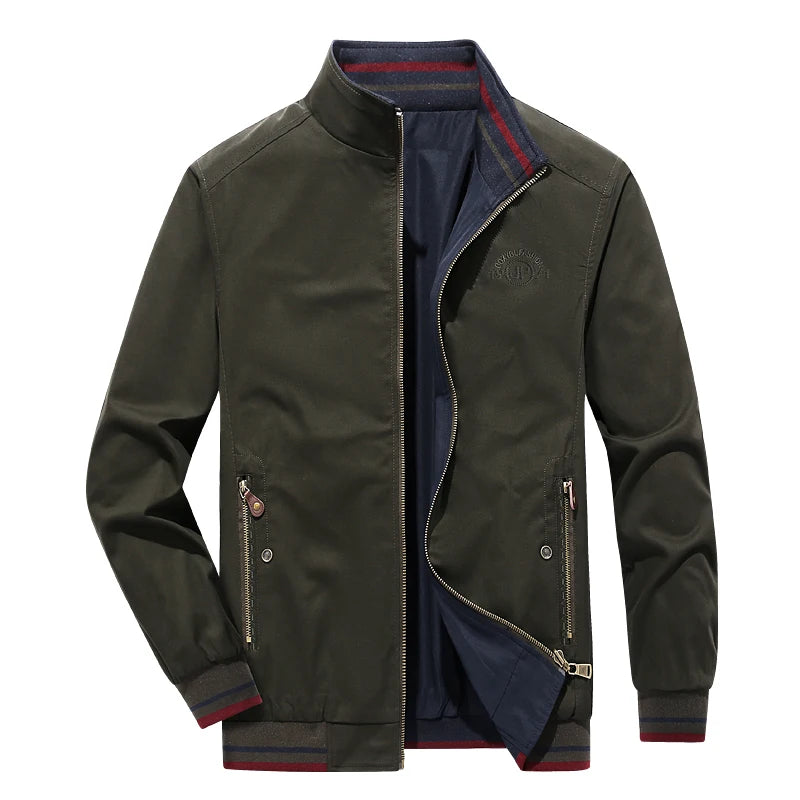 Men's Reversible Windbreaker, Casual Business Slim Jackets, Solid Document Jackets, ChimMens Clothing, High Quality, Fashion
