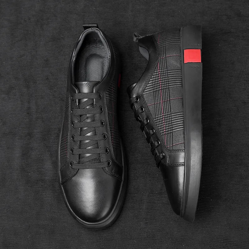 Men's Timeless Italian Leather Sneakers - Classic Style & Comfort