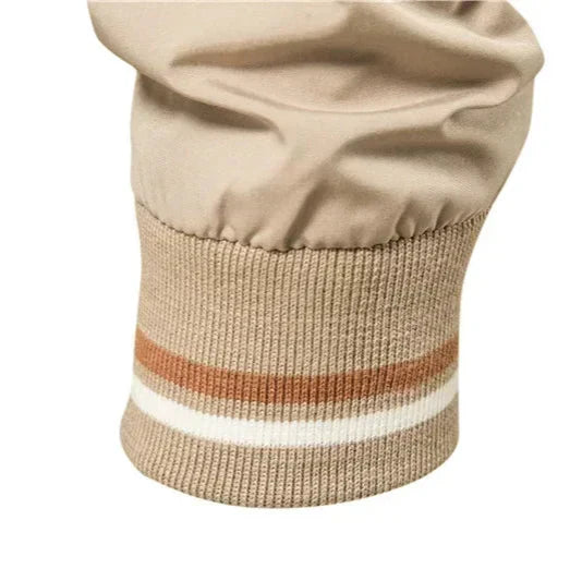 Men's Lightweight Zip-Up Bomber Jacket with Ribbed Trim - Stylish & Comfortable Outerwear for Men