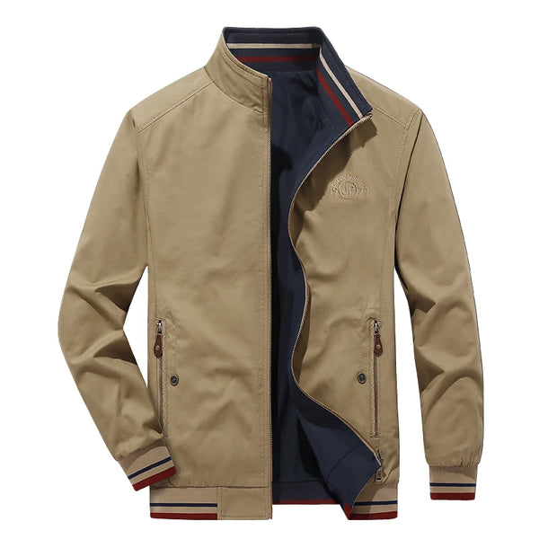 Men's Reversible Windbreaker, Casual Business Slim Jackets, Solid Document Jackets, ChimMens Clothing, High Quality, Fashion