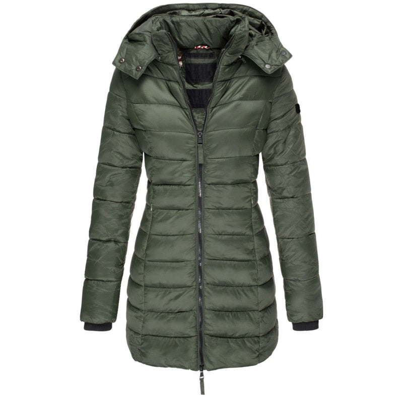 Avencea Women's Luxury Winter Parka Coat | Long Hooded Jacket with Down Filling for Ultimate Warmth and Style