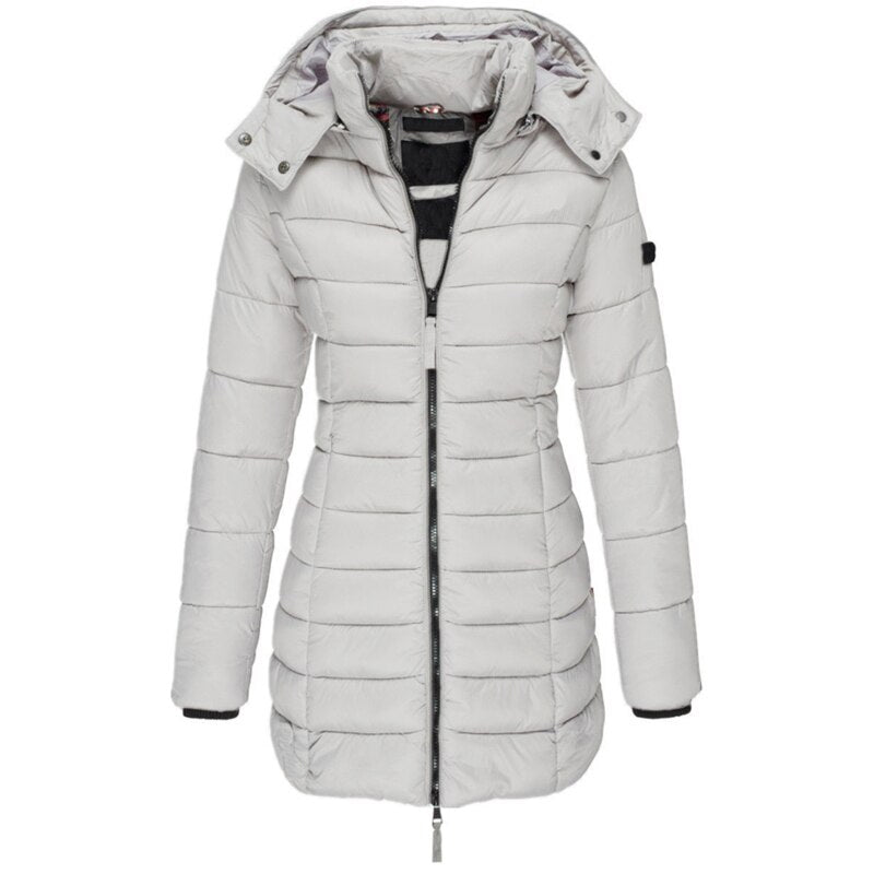 Avencea Women's Luxury Winter Parka Coat | Long Hooded Jacket with Down Filling for Ultimate Warmth and Style