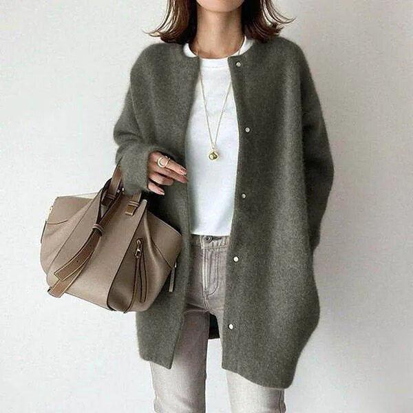Women's Knitted Cardigan with Button Closure - Cozy & Stylish Knitwear for Every Season