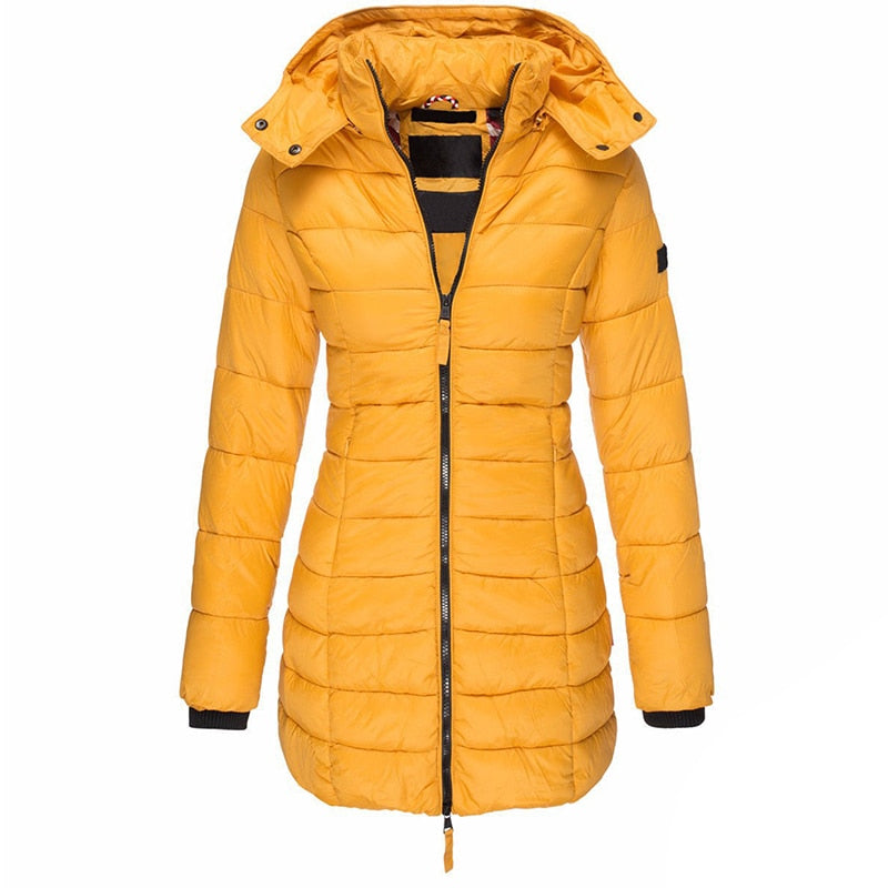 Avencea Women's Luxury Winter Parka Coat | Long Hooded Jacket with Down Filling for Ultimate Warmth and Style