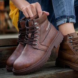 Men's Waterproof Steel Toe Safety Boots - Slip-Resistant Work Footwear for Ultimate Protection and Comfort