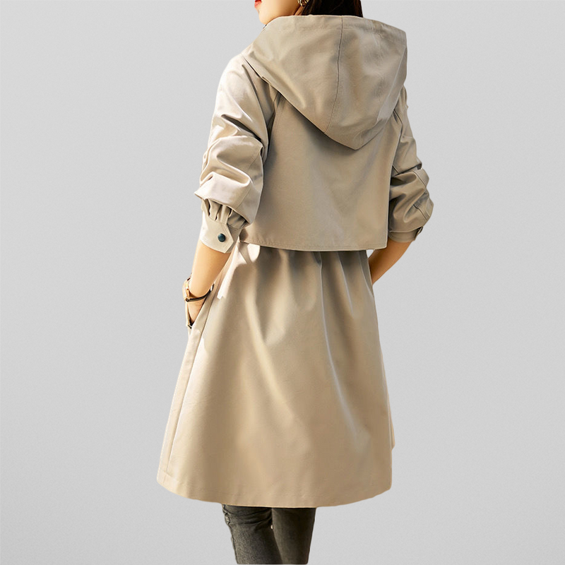 Avencea Elegance Women's Red Hooded Jacket - Stylish & Comfortable Outerwear for All Seasons