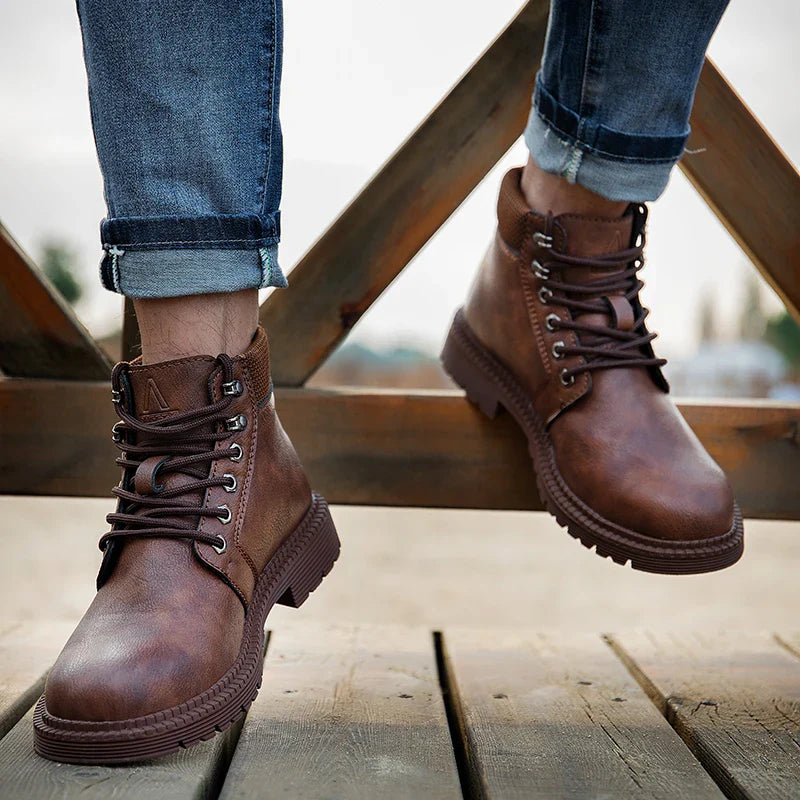 Men's Waterproof Steel Toe Safety Boots - Slip-Resistant Work Footwear for Ultimate Protection and Comfort