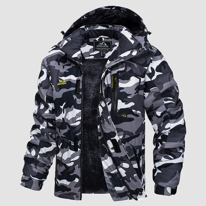 Men's Water-Repellent Winter Ski Jacket with Fleece Lining - Insulated, Breathable, and Stylish Outerwear for Cold Weather Adventures
