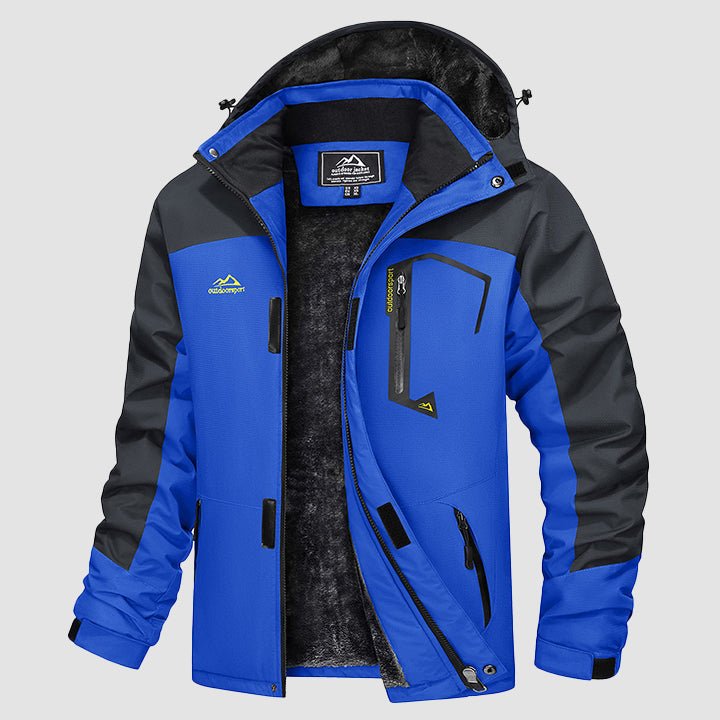 Men's Water-Repellent Winter Ski Jacket with Fleece Lining - Insulated, Breathable, and Stylish Outerwear for Cold Weather Adventures