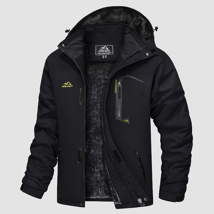 Men's Water-Repellent Winter Ski Jacket with Fleece Lining - Insulated, Breathable, and Stylish Outerwear for Cold Weather Adventures