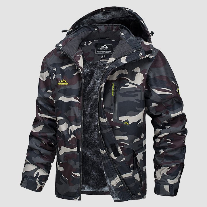 Men's Water-Repellent Winter Ski Jacket with Fleece Lining - Insulated, Breathable, and Stylish Outerwear for Cold Weather Adventures