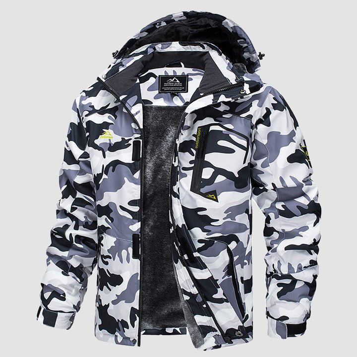 Men's Water-Repellent Winter Ski Jacket with Fleece Lining - Insulated, Breathable, and Stylish Outerwear for Cold Weather Adventures