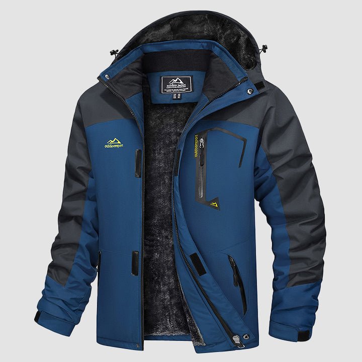 Men's Water-Repellent Winter Ski Jacket with Fleece Lining - Insulated, Breathable, and Stylish Outerwear for Cold Weather Adventures