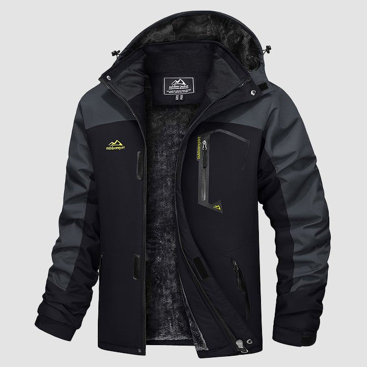 Men's Water-Repellent Winter Ski Jacket with Fleece Lining - Insulated, Breathable, and Stylish Outerwear for Cold Weather Adventures