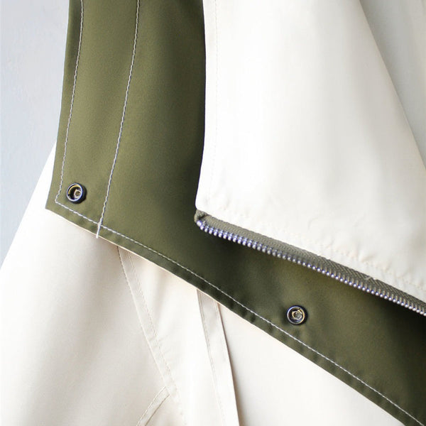 Women's Waterproof Windbreaker Jacket with Stylish Layered Hood - Lightweight & Breathable Outdoor Jacket
