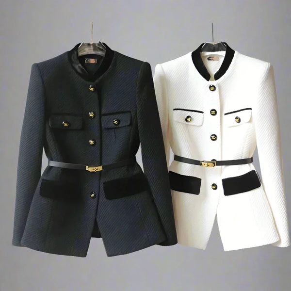 Stylish Women's Wool Coat with Button Closure - Warm & Elegant Outerwear for Fall & Winter