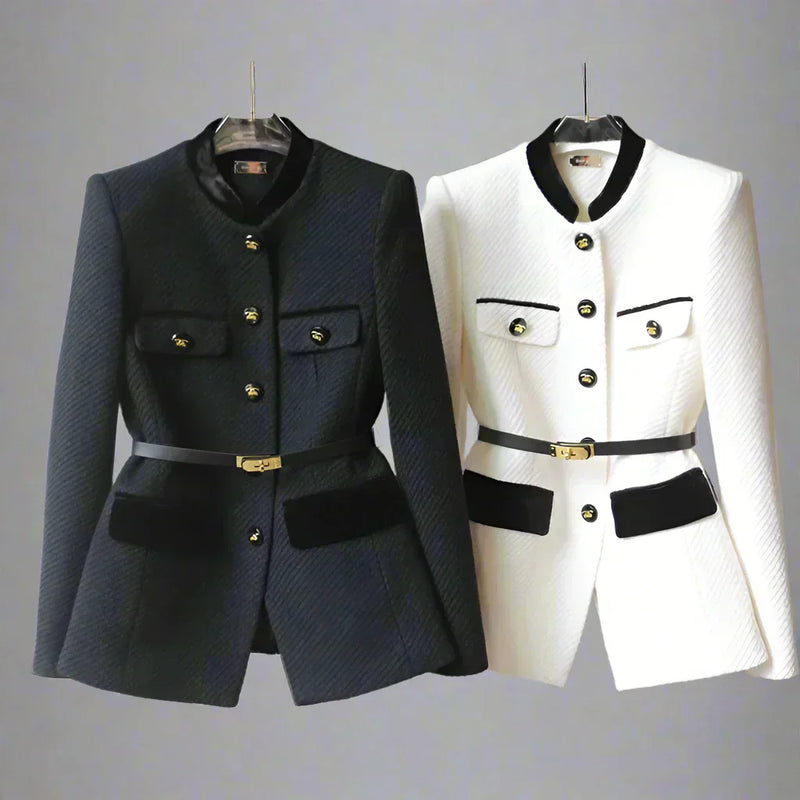 Stylish Women's Wool Coat with Button Closure - Warm & Elegant Outerwear for Fall & Winter