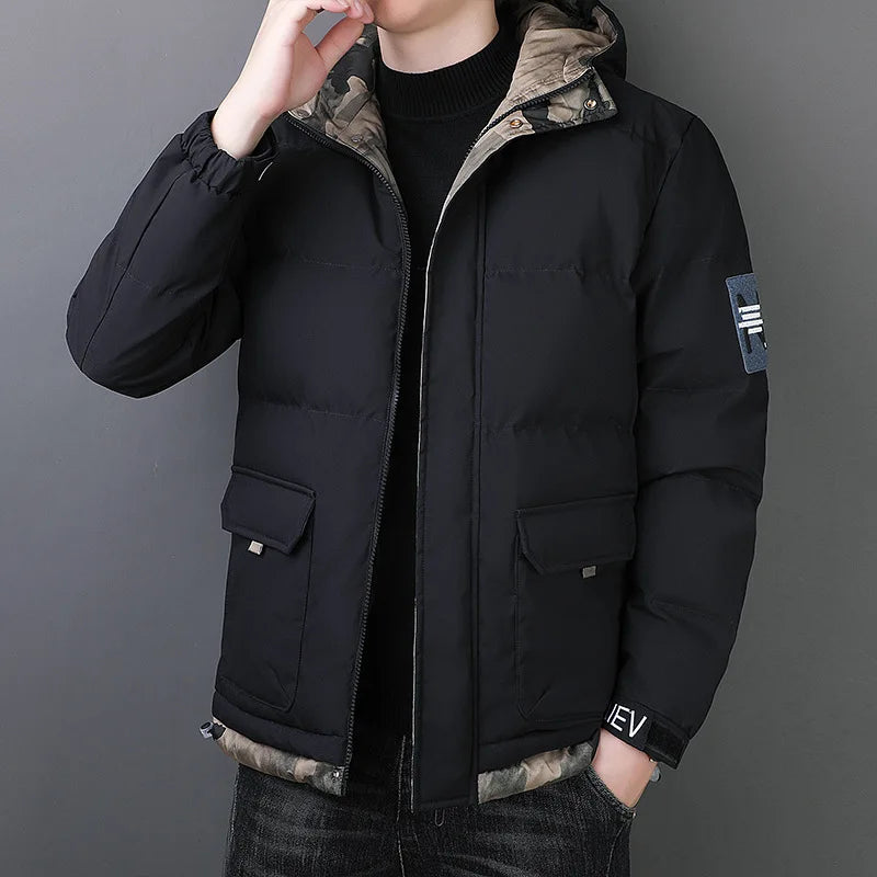 M-5XL Winter Windproof Parkas Men's Jacket Keep Warm Windproof Parkas with Hood Thick Multi-Pocket High-Quality Coat