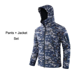 TAD Gear Men's Tactical Softshell Camouflage Jacket Set - Waterproof Windbreaker for Hunting & Outdoor Activities