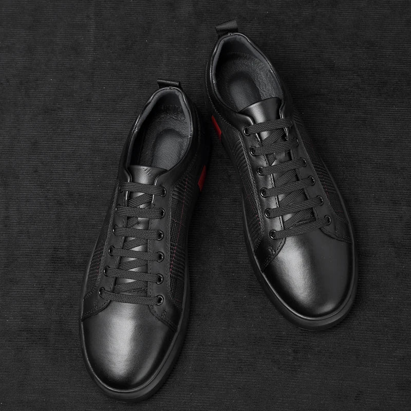 Men's Timeless Italian Leather Sneakers - Classic Style & Comfort