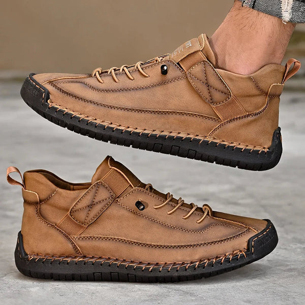 Men's Casual Walking Sneakers with Moc Stitching, Durable Grip Outsole for Comfort & Support